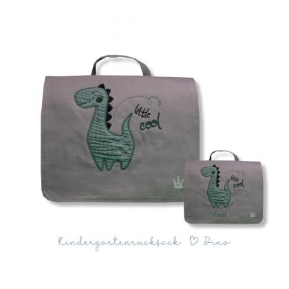 Kleine Freunde backpack/bag Dino - grey
