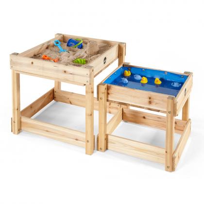 Plum Wooden Build and Splash table Sandy Bay set of 2 - natural