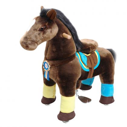 PonyCycle K Premium Pony für 4-9 Jahre - dunkelbraun