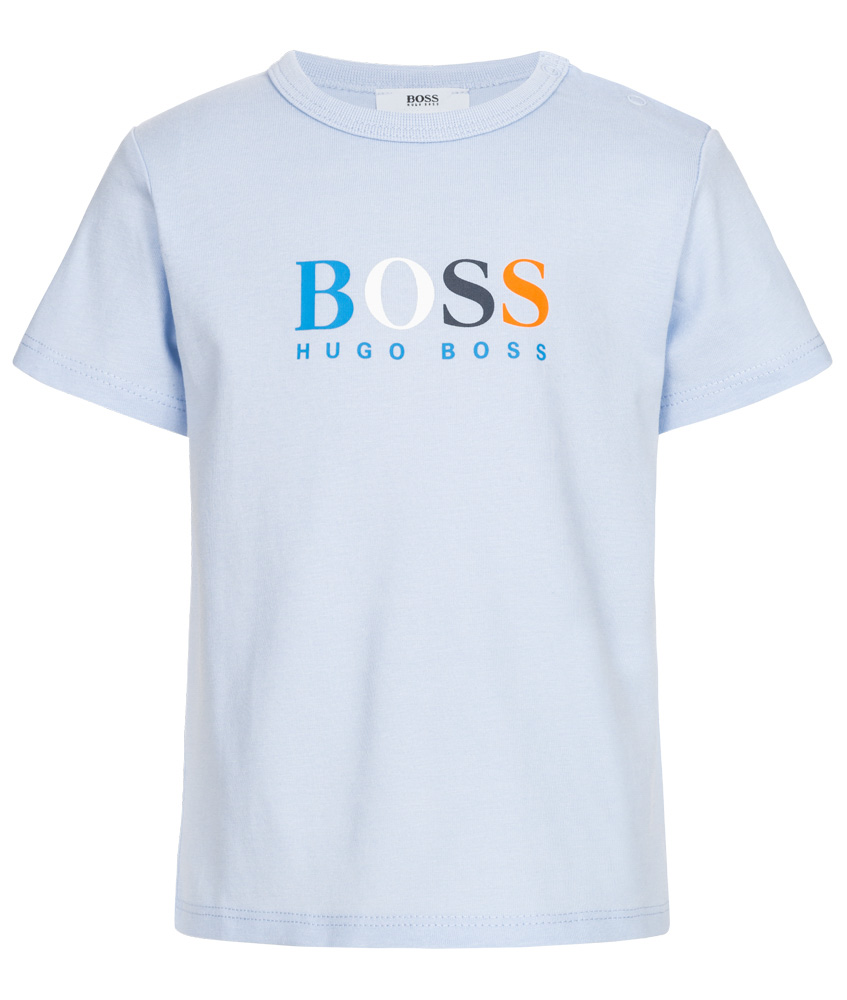 Kids Style Lounge | Hugo Boss Baby Logo Shirt - Hellblau | Kindermode ...